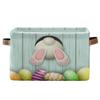 Easter Day Bunny Tail Eggs Storage Basket Fabric Laundry Baskets Happy Easter Rabbit Spring Storage Boxes Organizer Bag for Baby Cloth Dog Toy Book Storage Cubes Shelf Closet Bins 16128 Inches view 1
