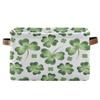St. Patrick's Day Clover Shamrock Storage Basket Fabric Laundry Baskets Happy Patricks Day Accessories Storage Boxes Organizer Bag for Baby Cloth Dog Toy Book Storage Cubes Shelf Closet Bins 16128 view 1