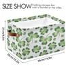 St. Patrick's Day Clover Shamrock Storage Basket Fabric Laundry Baskets Happy Patricks Day Accessories Storage Boxes Organizer Bag for Baby Cloth Dog Toy Book Storage Cubes Shelf Closet Bins 16128 view 4