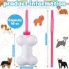 Eaasty 12 Pcs Dog Bone Cups with Straws and Lids 10oz Plastic Reusable Dog Bone Shaped Puppy Cups Set for Kids Birthday Party Gifts view 3