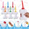 Eaasty 12 Pcs Dog Bone Cups with Straws and Lids 10oz Plastic Reusable Dog Bone Shaped Puppy Cups Set for Kids Birthday Party Gifts view 4