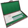 Erencook Miniature Chinese Mahjong Game Set with Foldable Table 144 Mini-Tiles, Case and Accessories Travel Set,Chinese Classic Tile Games Mini Mahjong 24mm (Blue) view 1