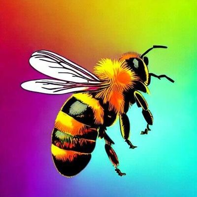 3 Honey Bee Sticker Rainbow Save The Planet Hive Pollen Peace Go Green