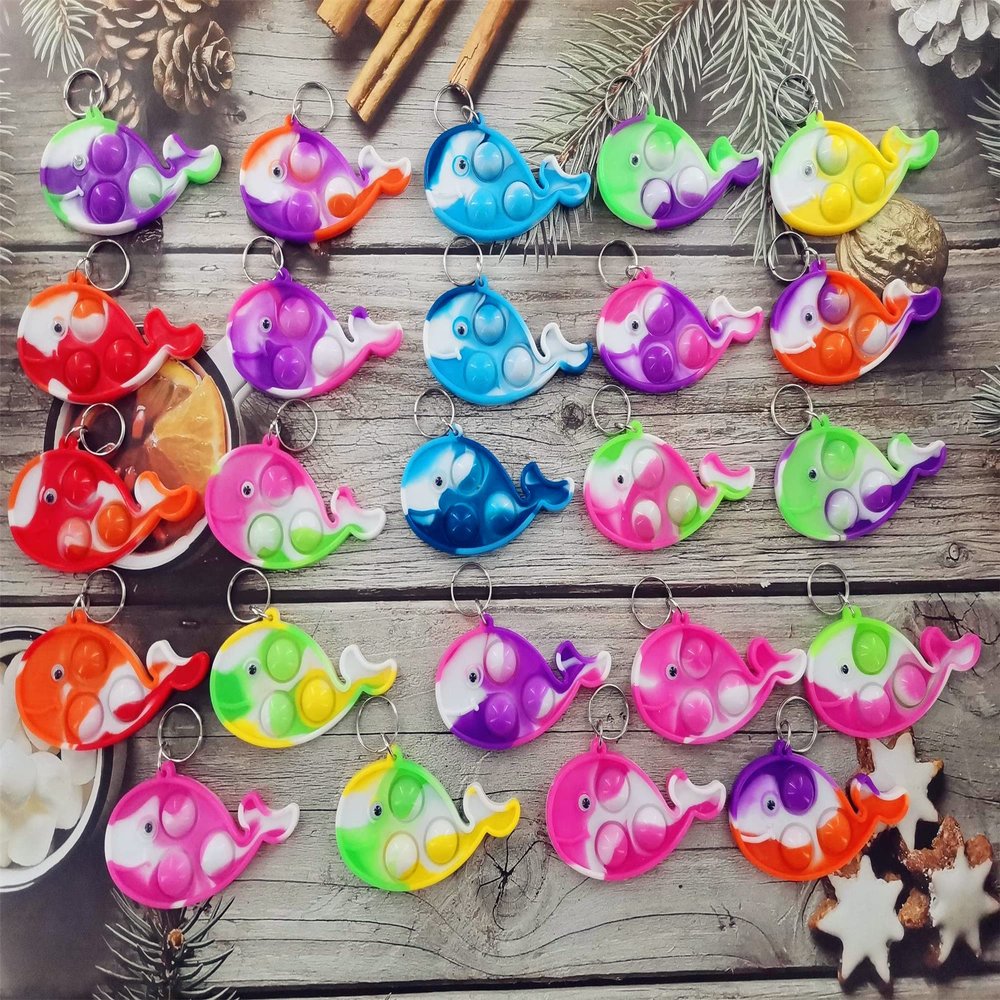 KRUXI 24 Packs Whales Bulk Mini Fidget Favors for Boys and Girls Birthday Party Favors and Classroom Students Rewards Prizes