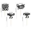 Gyufise 24 Pack Black Glitter 75 Cupcake Toppers Straight Outta 1950 Seventy Five Hello 75 Cheers to 75 Years Birthday Cupcake Picks for 75th Birthday Anniversary Cake Decorations Supplies view 2