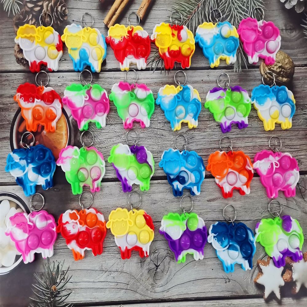 KRUXI 24 Packs Sheep Bulk Mini Fidgets Favors for Boys and Girls Birthday Party Favors and Classroom Students Rewards Prizes