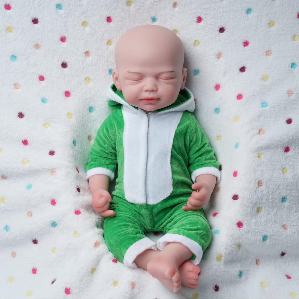 AISITE Full Silicone Baby Doll Girl with Drink and Pee - 18 inch Realistic Reborn Baby Dolls Silicone Full Body Baby, Birthday Gifts for Girls and Boys Age 6+