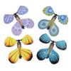LRGKMCWTOB Toy Magic Flying Butterfly Wind Up Butterfly Rubber Band Wedding Birthday Gift Party Classic Novelty Gag Toy Gift Colorful Bookmark Playing Christmas New Year (2 Random Colors) view 1
