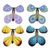 LRGKMCWTOB Toy Magic Flying Butterfly Wind Up Butterfly Rubber Band Wedding Birthday Gift Party Classic Novelty Gag Toy Gift Colorful Bookmark Playing Christmas New Year (2 Random Colors) view 4