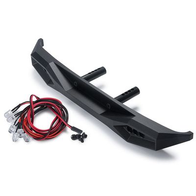 RC Front Rear Bumper with LED Light for 1/6 Axial SCX6 AXI05000 JLU RC Rock Crawler Buggy Car (Rear)