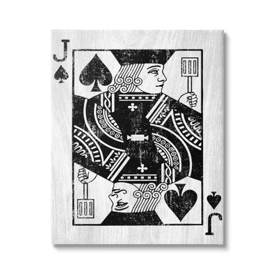 Stupell Industries 'Card Deck Jack Spade Symbol'| Canvas Art