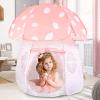 Play Tent for Kids Pop UpTent Indoor Outdoor Boys and Girls Playhouse with Exquisite Design for Imaginative Mushroom Tent by CRAWLBO Patented(Pink/Large) view 1