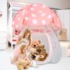 Play Tent for Kids Pop UpTent Indoor Outdoor Boys and Girls Playhouse with Exquisite Design for Imaginative Mushroom Tent by CRAWLBO Patented(Pink/Large) view 3