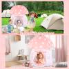 Play Tent for Kids Pop UpTent Indoor Outdoor Boys and Girls Playhouse with Exquisite Design for Imaginative Mushroom Tent by CRAWLBO Patented(Pink/Large) view 4