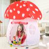 Play Tent for Kids Pop Up Tent Indoor Outdoor Boys and Girls Playhouse with Exquisite Design for Imaginative Mushroom Tent by CRAWLBO Patented(RED/Large) view 1