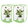 Antoll 2Pcs 24" M Size Green Butterfly Habitat - Monarch & Flying Insect Mesh Cage, Pop-Up: 16"x16"x24" view 1