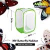 Antoll 2Pcs 24" M Size Green Butterfly Habitat - Monarch & Flying Insect Mesh Cage, Pop-Up: 16"x16"x24" view 2