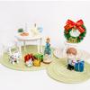 8Pcs 12 and 7.5 Inch Dollhouse Diameter Miniature Weaving Round and Square Rug Miniature Carpets for Mini House Decor view 4