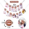 Football 1st Birthday Monthly Photo Banner - Football Theme First Year Photo Banner For Newborn To 12 Months, Monthly Milestone Photograph Bunting Garland, Football First Birthday Party Decoration view 2