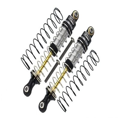 GPM Upgrades Aluminum 6061-T6 Front/Rear Damper 80MM For 1/18 UTB18 Capra 4WD Unlimited Trail Buggy (AXI01002) Rc Cars (silver)