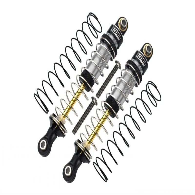 GPM Upgrades Aluminum 6061-T6 Front/Rear Damper 80MM For 1/18 UTB18 Capra 4WD Unlimited Trail Buggy (AXI01002) Rc Cars (silver)
