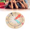 Teaching Clock, 3 Layers Interesting Educational Composite Wood 15x15cm Cute Kid Teaching Clock for School Classrooms Homes view 3