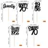 30PCS Black 70th Birthday Cupcake Toppers Glitter Seventy Happy 70th Straight Outta 1956 Cupcake Picks for Cheers to 70 Years Birthday Anniversary Retirement Party Cake Decorations Supplies view 2