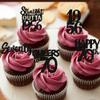 30PCS Black 70th Birthday Cupcake Toppers Glitter Seventy Happy 70th Straight Outta 1956 Cupcake Picks for Cheers to 70 Years Birthday Anniversary Retirement Party Cake Decorations Supplies view 4