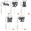 30PCS Black 30th Birthday Cupcake Toppers Glitter Thirty Happy 30th Straight Outta 1996 Cupcake Picks for Cheers to 30 Years 30th Birthday Wedding Anniversary Party Decoration Supplies view 2