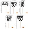 30PCS Black 60th Birthday Cupcake Toppers Glitter Sixty Happy 60 Straight Outta 1966 Cupcake Picks for Cheers to 60 Years 60th Birthday Wedding Anniversary Party Decoration Supplies view 2