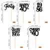 30PCS Black 40th Birthday Cupcake Toppers Glitter Forty Happy 40th Straight Outta 1986 Cupcake Picks for Cheers to 40 Years 40th Birthday Wedding Anniversary Party Decorations Supplies view 2