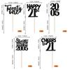 30PCS Black 21st Birthday Cupcake Toppers Glitter Twenty One Happy 21st Straight Outta 2004 Cupcake Picks for Cheers to 21 Years Birthday Anniversary Party Decorations Supplies view 2