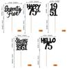 30PCS Black 75th Birthday Cupcake Toppers Glitter Seventy Five Happy 75th Straight Outta 1951 Cupcake Picks for Cheers to 75 Years Birthday Anniversary Party Cake Decorations Supplies view 2