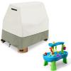 Dalema Kids Water Table Cover,Outdoor Heavy 600D Waterproof Anti-UV Dustproof Kids Water Play Table Cover,Compatible with Step2 Rain Showers Splash Pond Toddler Water Table,Beige,Cover Only view 1