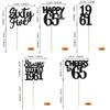 30PCS Black 65th Birthday Cupcake Toppers Glitter Sixty Five Happy 65th Straight Outta 1961 Cupcake Picks for Cheers to 65 Years Birthday Anniversary Party Cake Decorations Supplies view 2