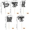 30PCS Black 35th Birthday Cupcake Toppers Glitter Thirty Five Happy 35 Straight Outta 1991 Cupcake Picks for Cheers to 35 Years 35th Birthday Anniversary Party Cake Decorations Supplies view 2