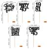 30PCS Black 45th Birthday Cupcake Toppers Glitter Forty Five Happy 45 Straight Outta 1981 Cupcake Picks for Cheers to 45 Years 45th Birthday Anniversary Party Cake Decorations Supplies view 2