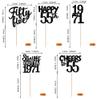 30PCS Black 55th Birthday Cupcake Toppers Glitter Fifty Five Happy 55 Straight Outta 1971 Cupcake Picks for Cheers to 55 Years 55th Birthday Anniversary Party Cake Decorations Supplies view 2
