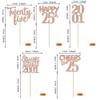30PCS 25th Birthday Cupcake Toppers Glitter Twenty Five Happy 25 Straight Outta 2001 Cupcake Picks for Cheers to 25 Years 25th Birthday Anniversary Party Cake Decorations Supplies Rose Gold view 2