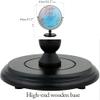 HRTC World Globe 12 Inch World Globe with Black Wood Stand 720 Rotating Globe for Kids and Adults Office Supplies Decorative Globe Clear Text Marking view 2