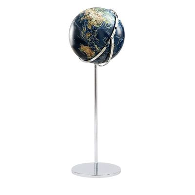 World Globe Floor Standing World Globe 3D Embossed Lighted Globe Educational Map Globe 720 Rotating Hd Globe for Home Decor Clear Text Marking