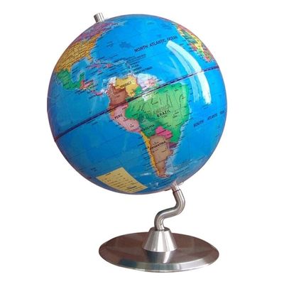 HRTC World Globe Elegant Retro World Globe Desktop Desk Table Lamp for Kids Small Geography Globe Office Decoration Globe Clear Text Marking