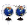 HRTC World Globe 11.8 Inch World Globe with Stand 3D Embossed 720 Rotating Globe Educational Kids Globe Office Decoration Globe Clear Text Marking view 2