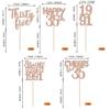 30PCS 35th Birthday Cupcake Toppers Glitter Thirty Five Happy 35 Straight Outta 1991 Cupcake Picks for Cheers to 35 Years 35th Birthday Anniversary Party Cake Decorations Supplies Rose Gold view 2
