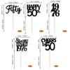 30PCS Black 50th Birthday Cupcake Toppers Glitter Fifty Happy 50th Straight Outta 1976 Cupcake Picks for Cheers to 50 Years Birthday Wedding Anniversary Party Cake Decorations Supplies view 2