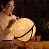 HRTC World Globe Newest Globe Lighted Led Antique World Globe with Wooden Stand 3 Sizes Educational World Map Kids Office Decoration Globe Clear Text Marking view 1