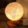 HRTC World Globe Newest Globe Lighted Led Antique World Globe with Wooden Stand 3 Sizes Educational World Map Kids Office Decoration Globe Clear Text Marking view 2
