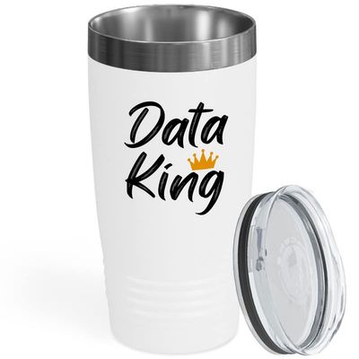 Data Scientist White Viking Tumbler 20oz - Data K - Scientific Data Mining Machine Learning Professional Analyzing Mathematics Intelligence