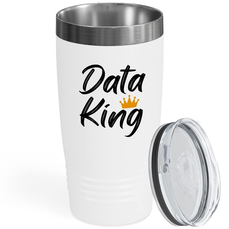 Data Scientist White Viking Tumbler 20oz - Data K - Scientific Data Mining Machine Learning Professional Analyzing Mathematics Intelligence