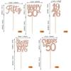 30PCS 50th Birthday Cupcake Toppers Glitter Fifty Happy 50 Straight Outta 1976 Cupcake Picks for Cheers to 50 Years 50th Birthday Wedding Anniversary Party Cake Decorations Supplies Rose Gold view 2